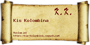 Kis Kolombina névjegykártya